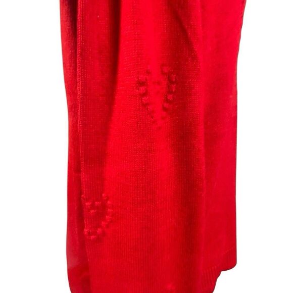Cocobleu Women’s Large Red Heart Knit Long Sleeve Soft Crew Neck Sweater - Picture 5 of 7